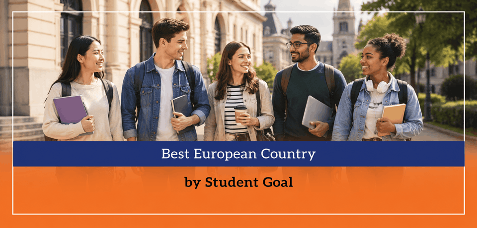 Best European country by student goal