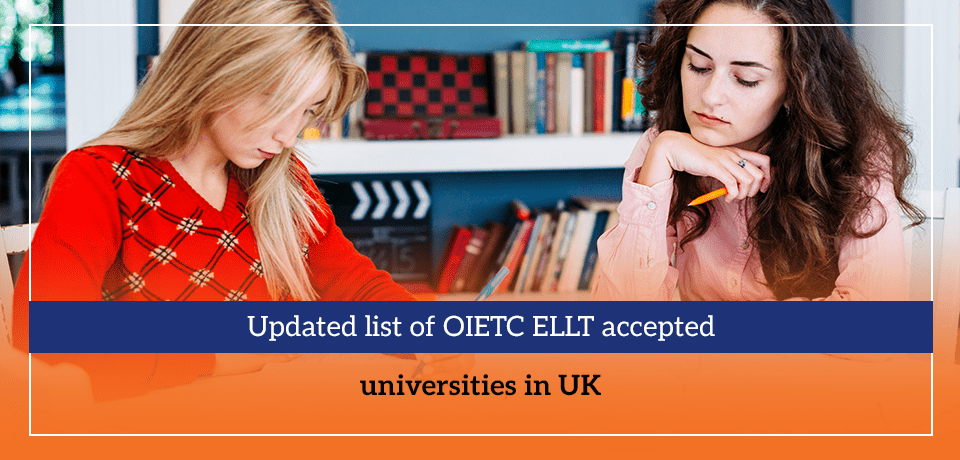 Updated list of ELLT accepted universities in UK